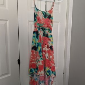 Floral high low summer dress